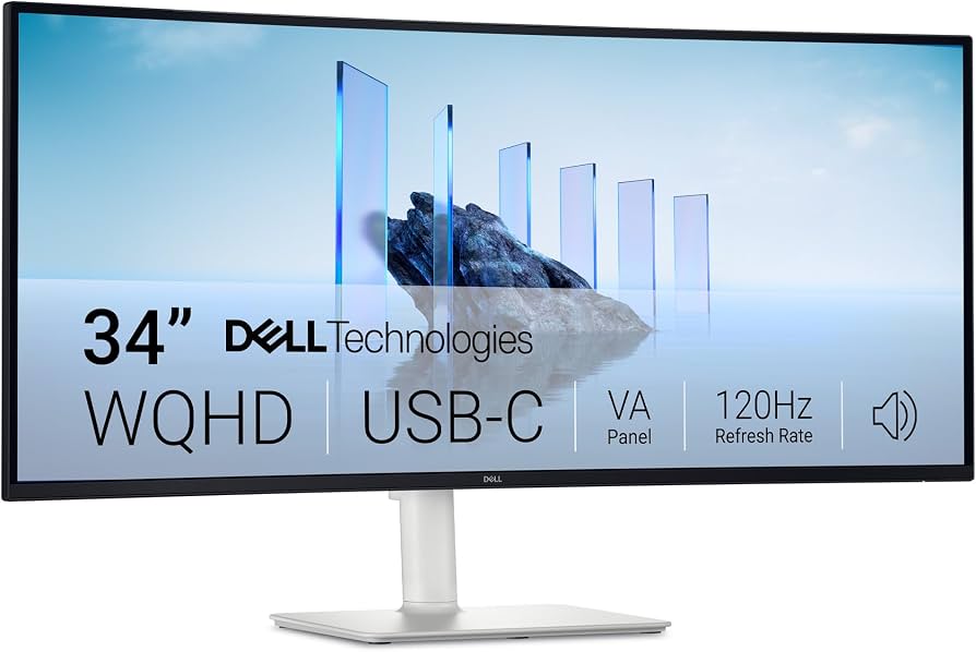 Dell 34 Plus USB-C Monitor S3425DW Dell Part Number 210-BRMV Manufacturer Part FRVJ3 Screen size 34 inches Panel type VA