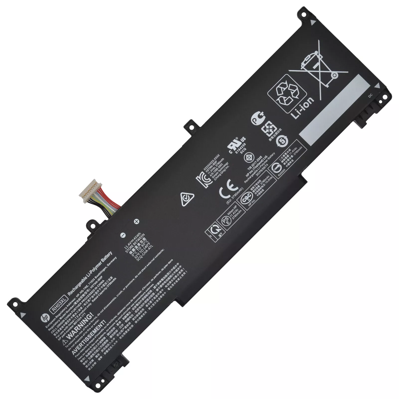 HP ProBook 430 G8, 440 G8, 445 G8, 450 G8, 630 G8, 640 G8, 650 G8, HSTNN-OB1T, HSTNN-DB0B, HSTNN-UB7X, RH03XLa Laptop Battery, 11.4 V 3790mAh/45Wh