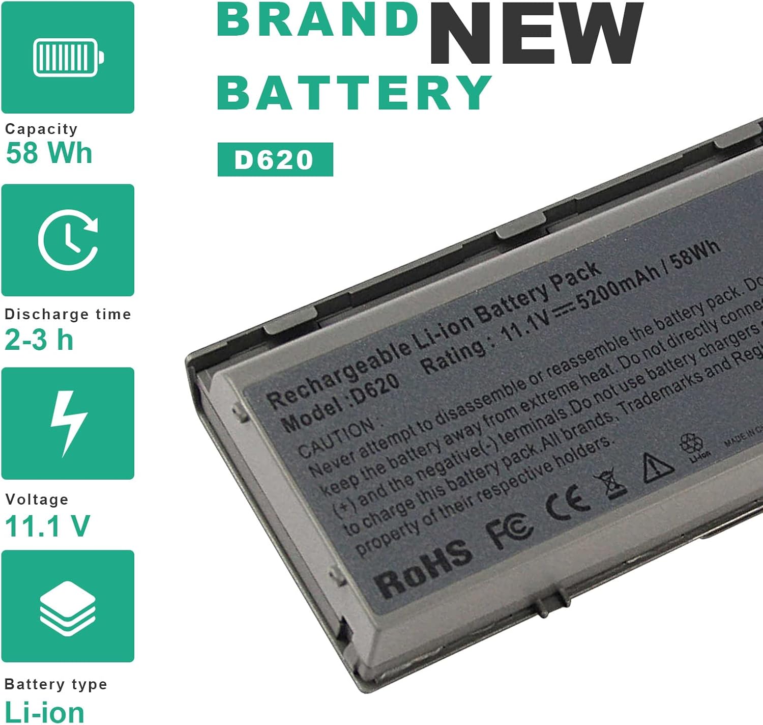Dell Latitude D620 D630 D630C D630N D631 D640 PC764, JD634, 312-0383, 451-10298