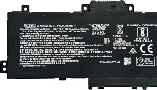AE03XL Laptop Battery 41.04Wh for HP 240 G10 / 245 G10 / 246 G10 / 250 G10 / 255 G10 / 256 G10 / 14-EE 14-EP 14-EM 15-FC 15-FD Series N21969-005 N2095-AC1 HSTNN-0B3E TPN-DB1N
