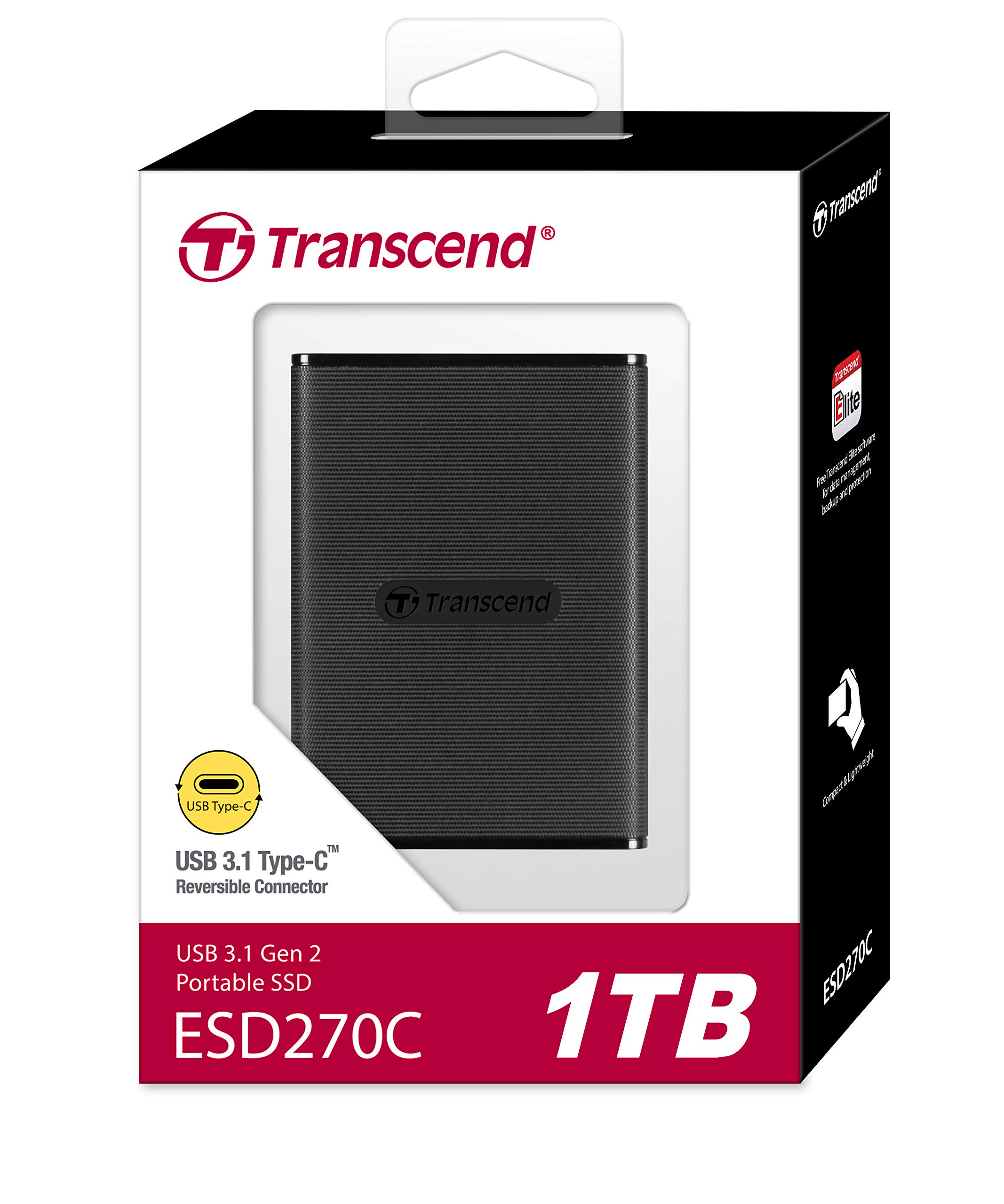 Transcend ESD270c 1TB SSD NAND USB3.1 Type A&C external hard drive