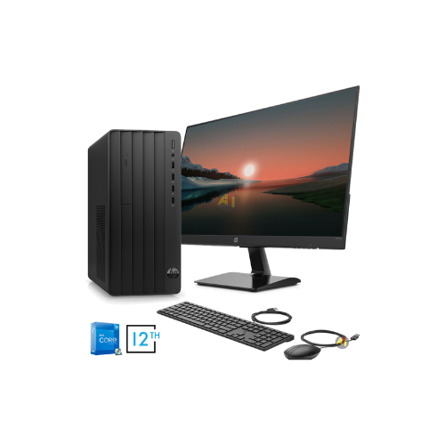 HP 290 G9 DESKTOP TOWER SYSTEM INTEL COREi3 – 12100, 12THGEN 8GB DDR4 512GB M.2 SSD WITH 19″ MONITOR, DOS 9M952AT