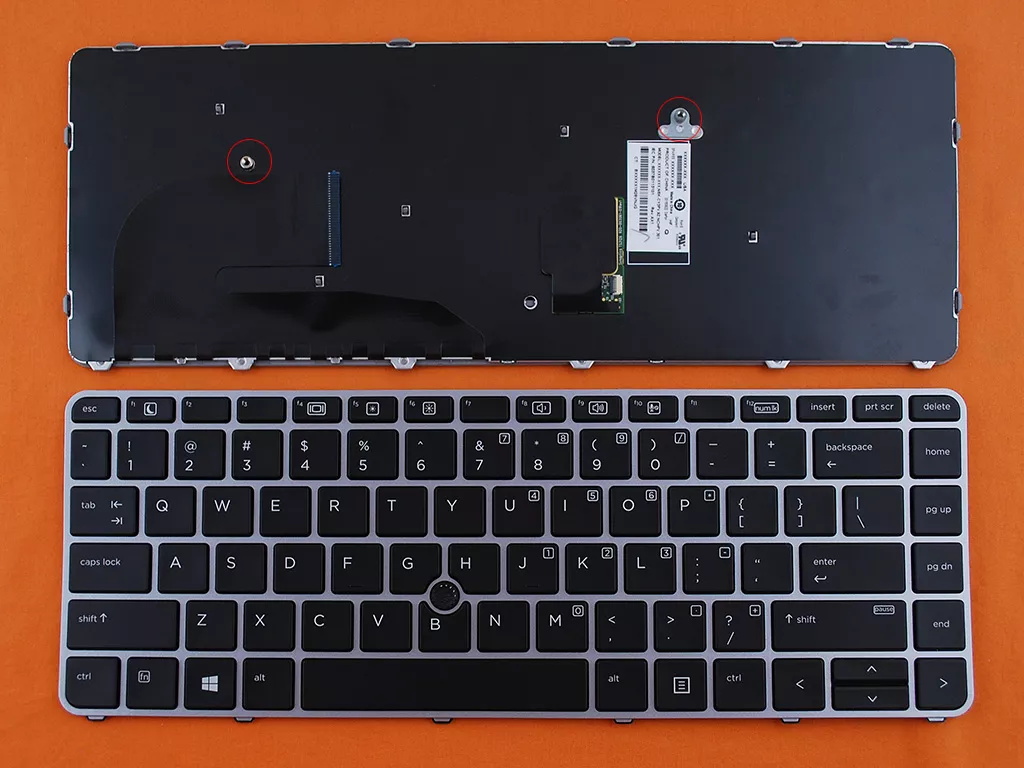 Hp Elitebook 840 G3, 848 G3, 836308-001, Silver Frame, Backlit Laptop Keyboard Black