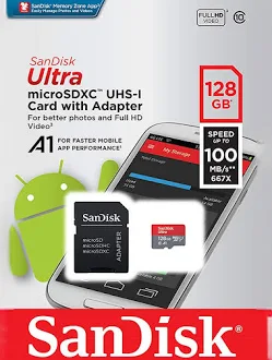 SanDisk Extreme microSDXC™ UHS-I CARD (Up to 160 MBPs) - 128GB
