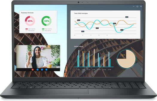 Dell Vostro 3530 Laptop, 15.6" FHD 120Hz Display, Intel Core i5-1334U Processor, 8GB RAM, 512GB SSD, Intel UHD Graphics, English INT Keyboard, No OS, Carbon Black | IDH5A9101KP