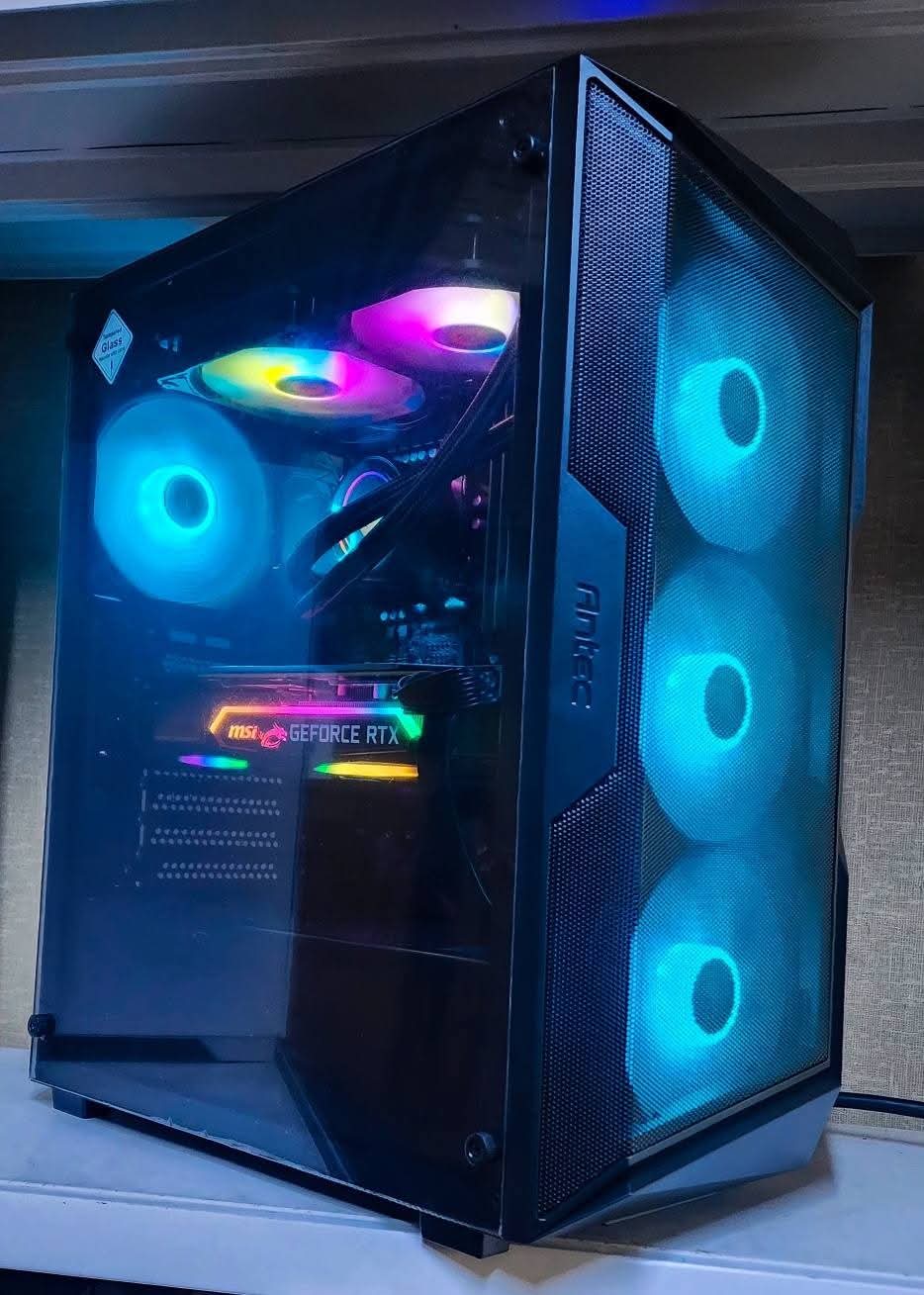 GIGABYTE Z490 GAMING X CPU Intel Core i5 - 10505 @4.60Ghz 16GB Ram DDR4 512GB M.2  Nvme SSD 2TB Hard Drive NVIDIA RTX 2070 SUPER 8GB GDDR6 Graphics Card Powered  Antec AX 61 Gaming Case✅ Liquid Cooler✅ Games Installed ✅️ thumbnail