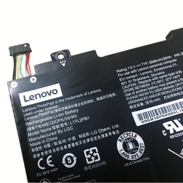 Lenovo V330-14IKB, V330-14ARR, L17C2PB1, L17C2PB2, L17L2PB1, L17M2PB2 Laptop Battery, 7.6V 3948mAh/30Wh thumbnail