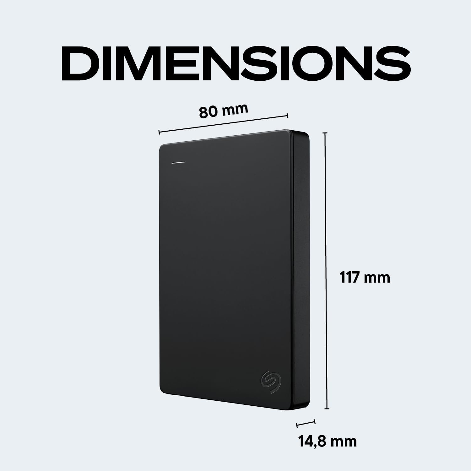 eagate Portable 1TB External Hard Drive HDD – USB 3.0 for PC, Mac, PlayStation, & Xbox, 1-Year Rescue Service (STGX1000400) , Black thumbnail