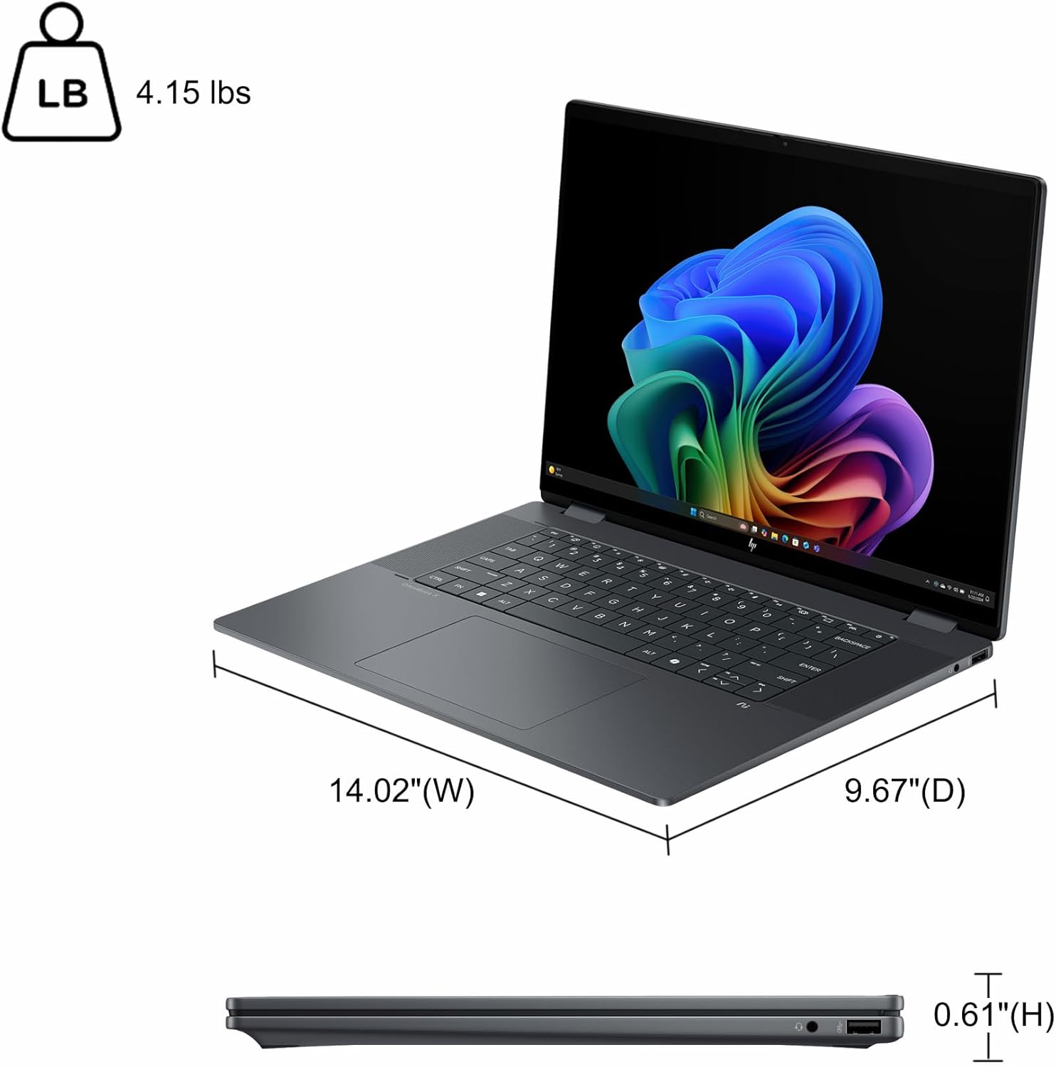 HP OMNIBOOK X FLIP 16-AS0043DX | CORE ULTRA 9 288V SERIES 2 | 32GB RAM | 2TB SSD |16"| TOUCHSCREEN thumbnail