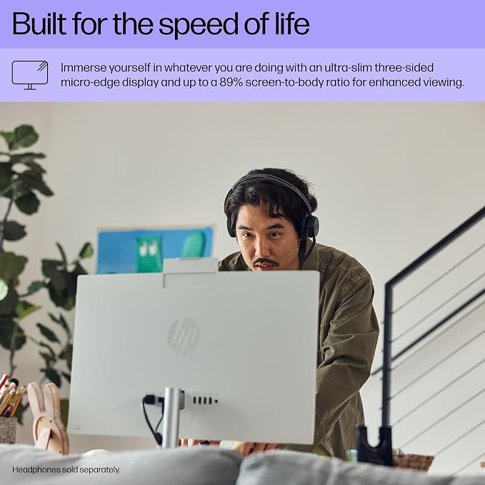P 24-CR1004L All-in-One Desktop PC Intel Core Ultra 5 125U 8GB DDR5 RAM 512GB SSD 23.8 Inch FHD Intel Graphics Wi-Fi 6 Bluetooth DOS Shell White 1Y Warranty thumbnail
