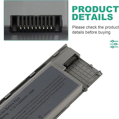 Dell Latitude D620 D630 D630C D630N D631 D640 PC764, JD634, 312-0383, 451-10298 thumbnail