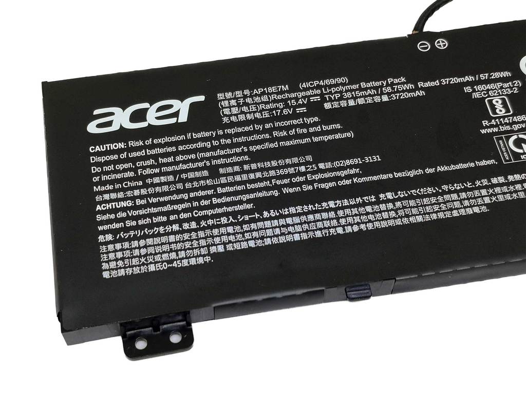 Acer AP18E7M Genuine Acer Nitro 5 7 Series KT.00407.007 AN515-54-51M5-US Nitro 7 Predator PH315-52 15.4V 58.75WH 3815MAH Battery thumbnail