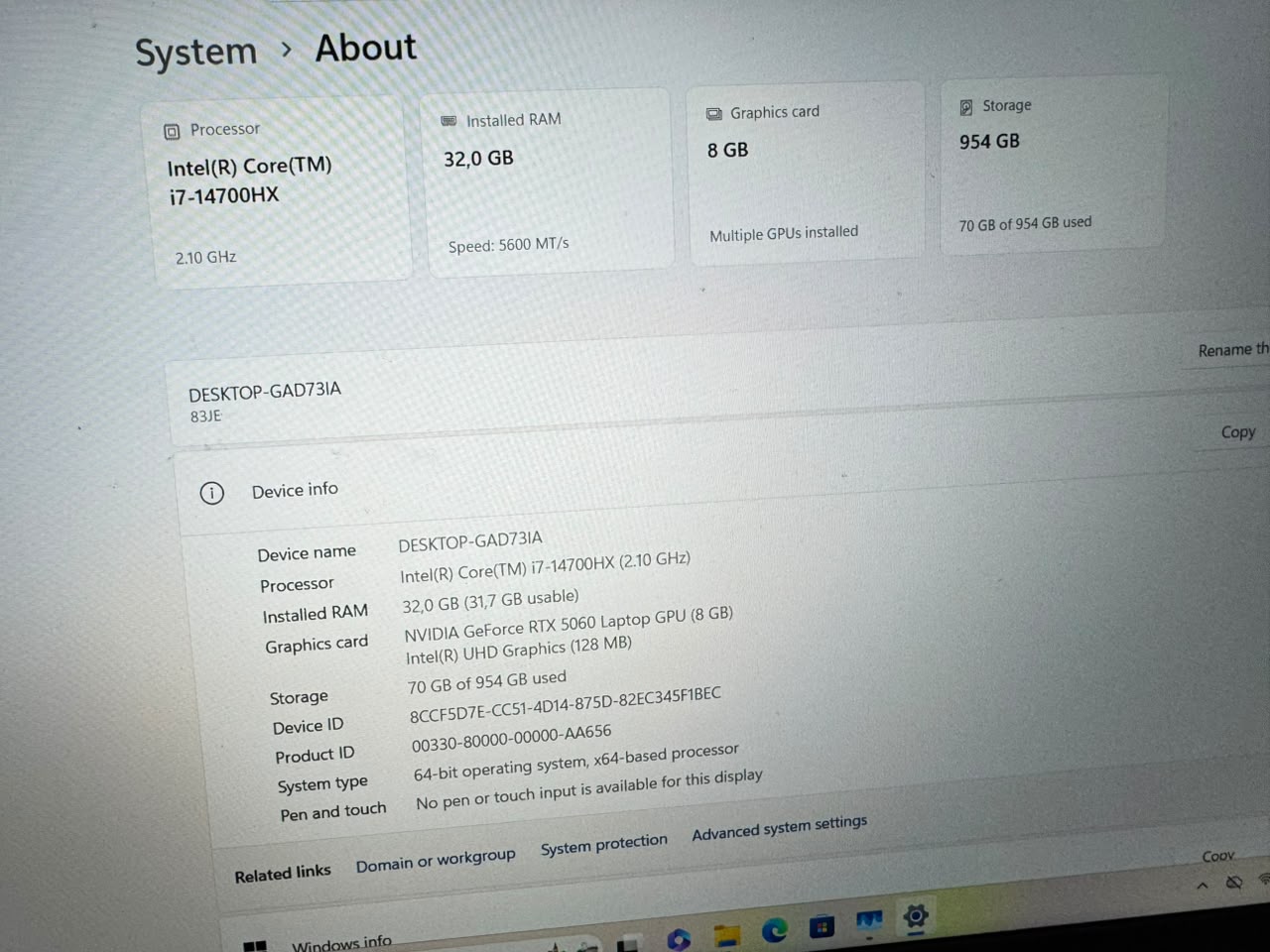 Dell Gaming G15 5510 - Intel Core i7-10870H 2.20GHz  NVIDIA GeForce RTX 3060 6GB GDDR6 Graphics - 16GB (2x8GB) DDR4-2933MHz Memory - 1TB M.2 PCI-E NVMe SSD - Colour: Shadow Grey - Window thumbnail
