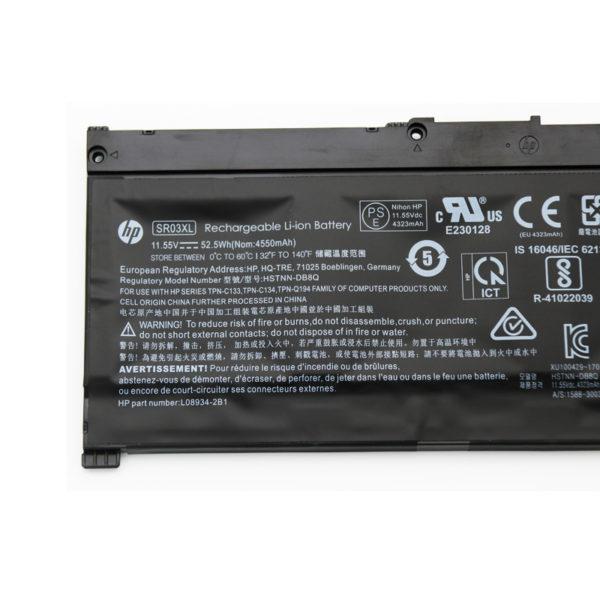 HP Pavilion 15-CX000, 15-CP000, ENVY 15-CP0000, 17-BW0000, SR03052XL, SR03XL, HSTNN-DB8Q, L08934-2B1 Laptop Battery, 11.55 V 4550mAh/52.5Wh thumbnail