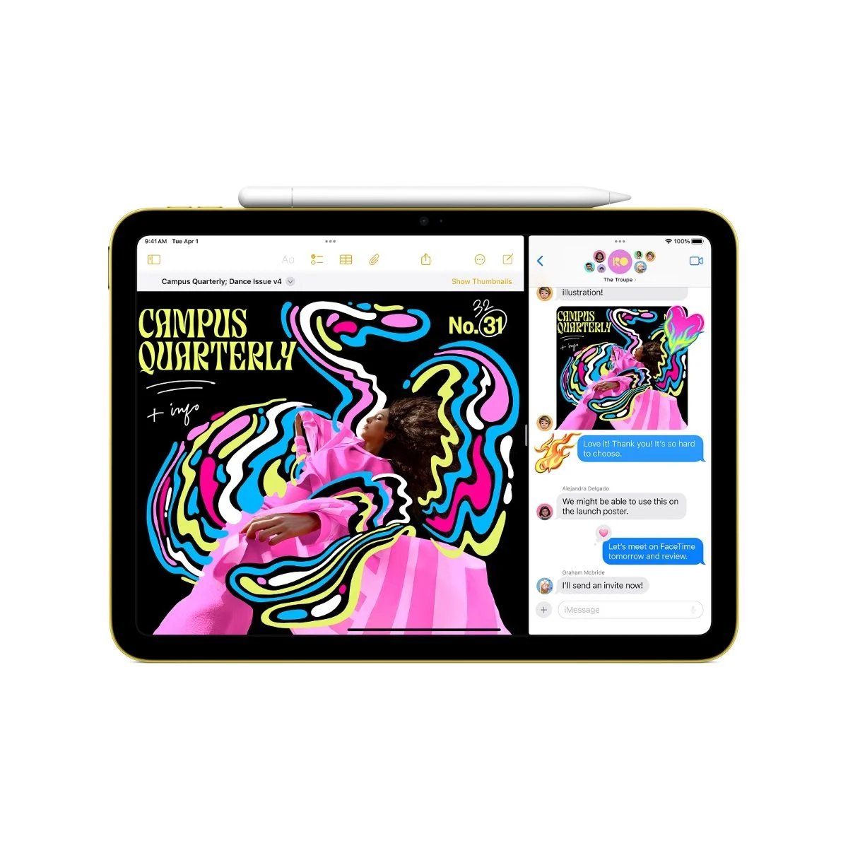 Apple iPad 11-inch Tablet - Apple A16 256GB ROM 8GB RAM Wi-Fi iPadOS 18 Silver thumbnail