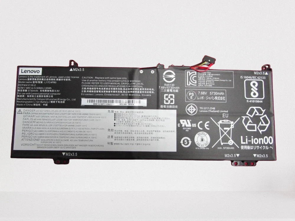 Original 45Wh L17M4PB0 Lenovo IdeaPad 530S-14ARR Flex 6-14ARR 14IKB Series L17C4PB0 L17M4PB2 L17C4PB2 Laptop Battery thumbnail