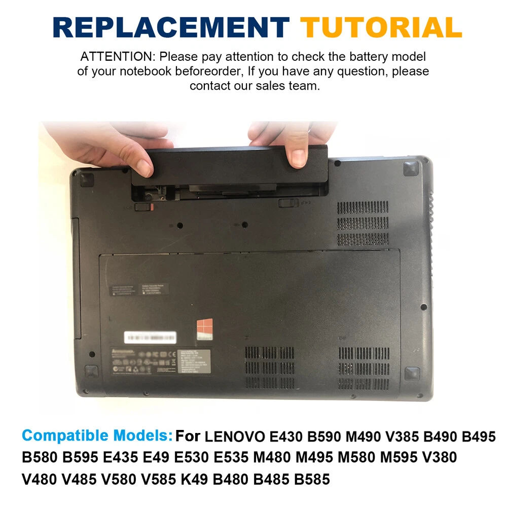 Lenovo Thinkpad E440, Edge E430, E430c, E431, 45N1042, 45N1043, L11N6Y01, L11P6R01 Laptop Battery, 11.1V 4400mAh/49Wh thumbnail