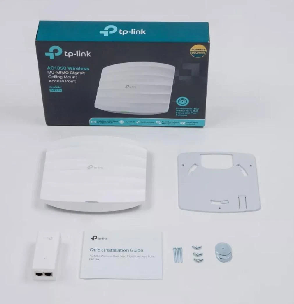 TP-Link EAP225 Omada AC1350 Gigabit Wireless Access Point WiFi Mesh Support NEW thumbnail