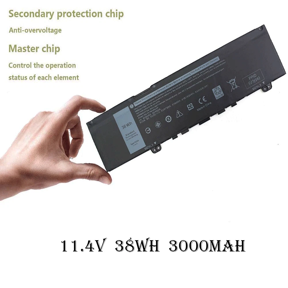 38Wh F62G0 Battery for Dell Inspiron 13 5370 7000 7370 7380 7386 7373 P83G 39DY5 thumbnail