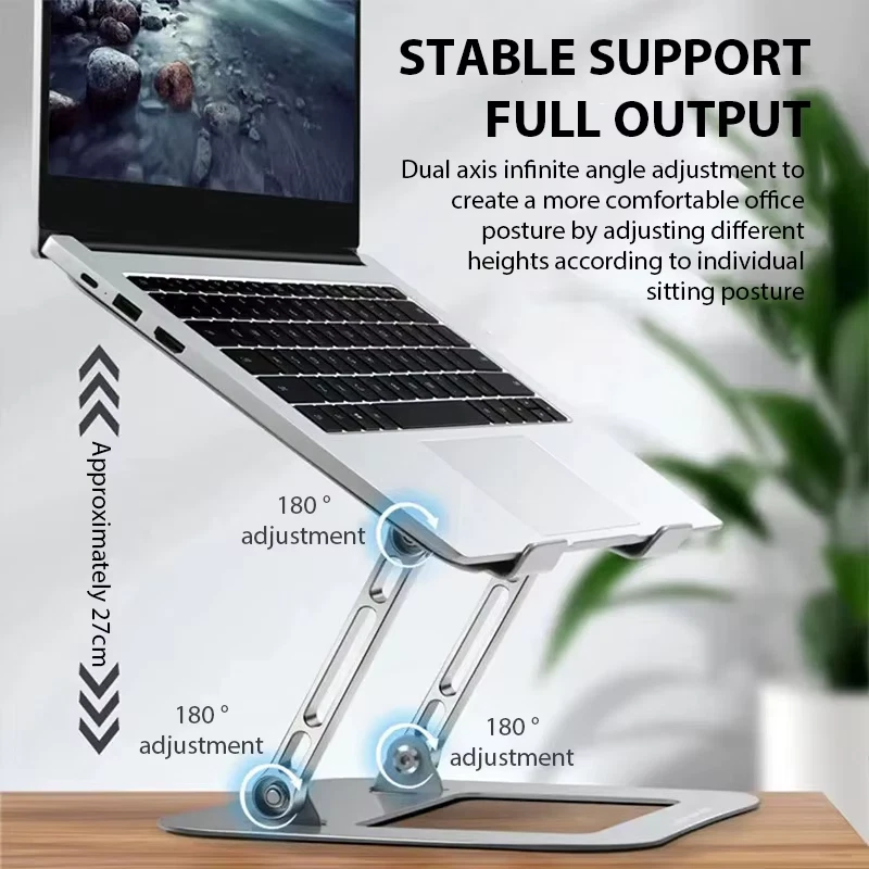Laptop Stand, 360° Rotating Foldable Adjustable Computer Stand for 8 to 17 thumbnail