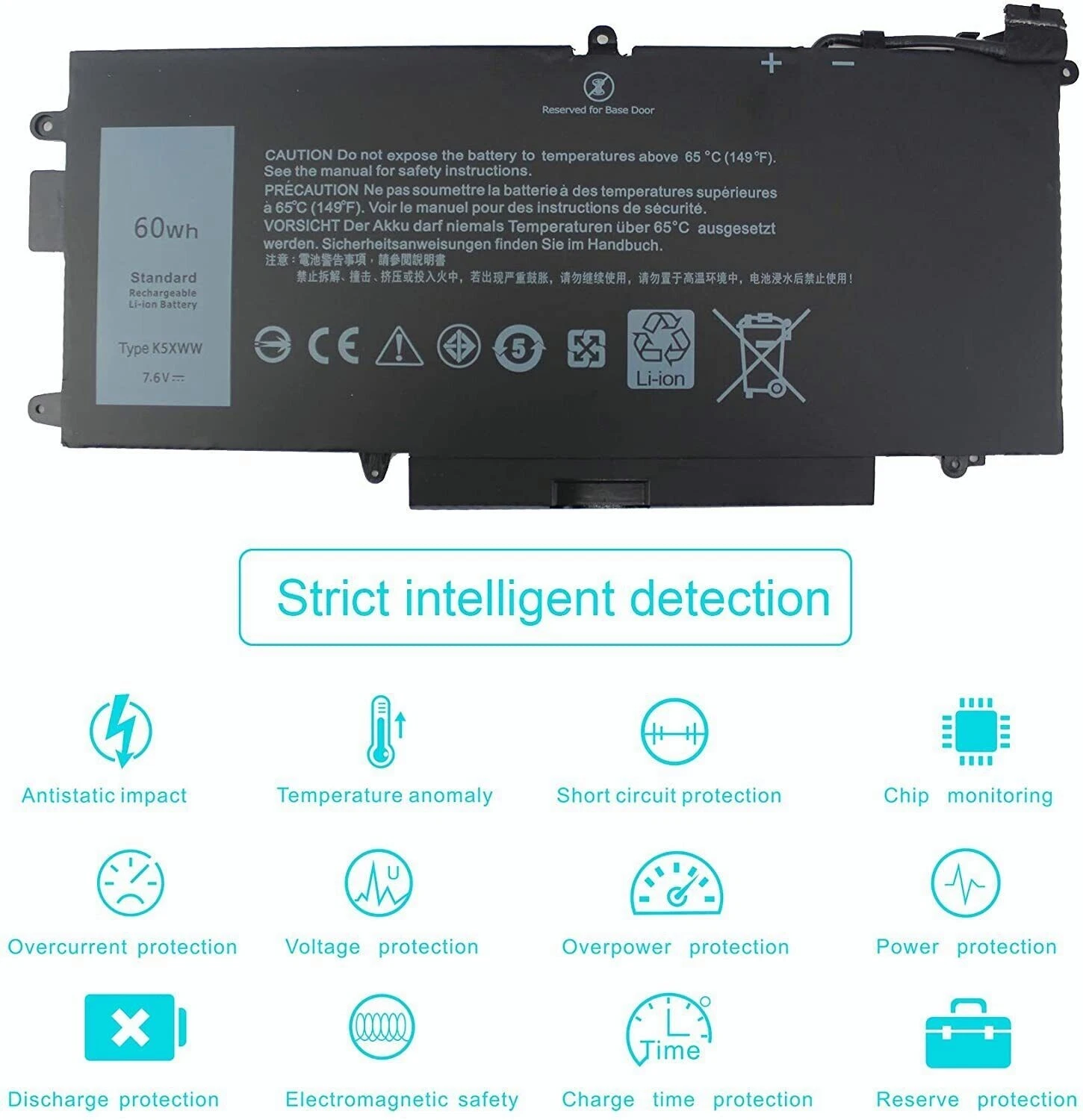 Dell Latitude 5289 7389 7390 2-in-1 L3180 Series K5XWW 60Wh thumbnail