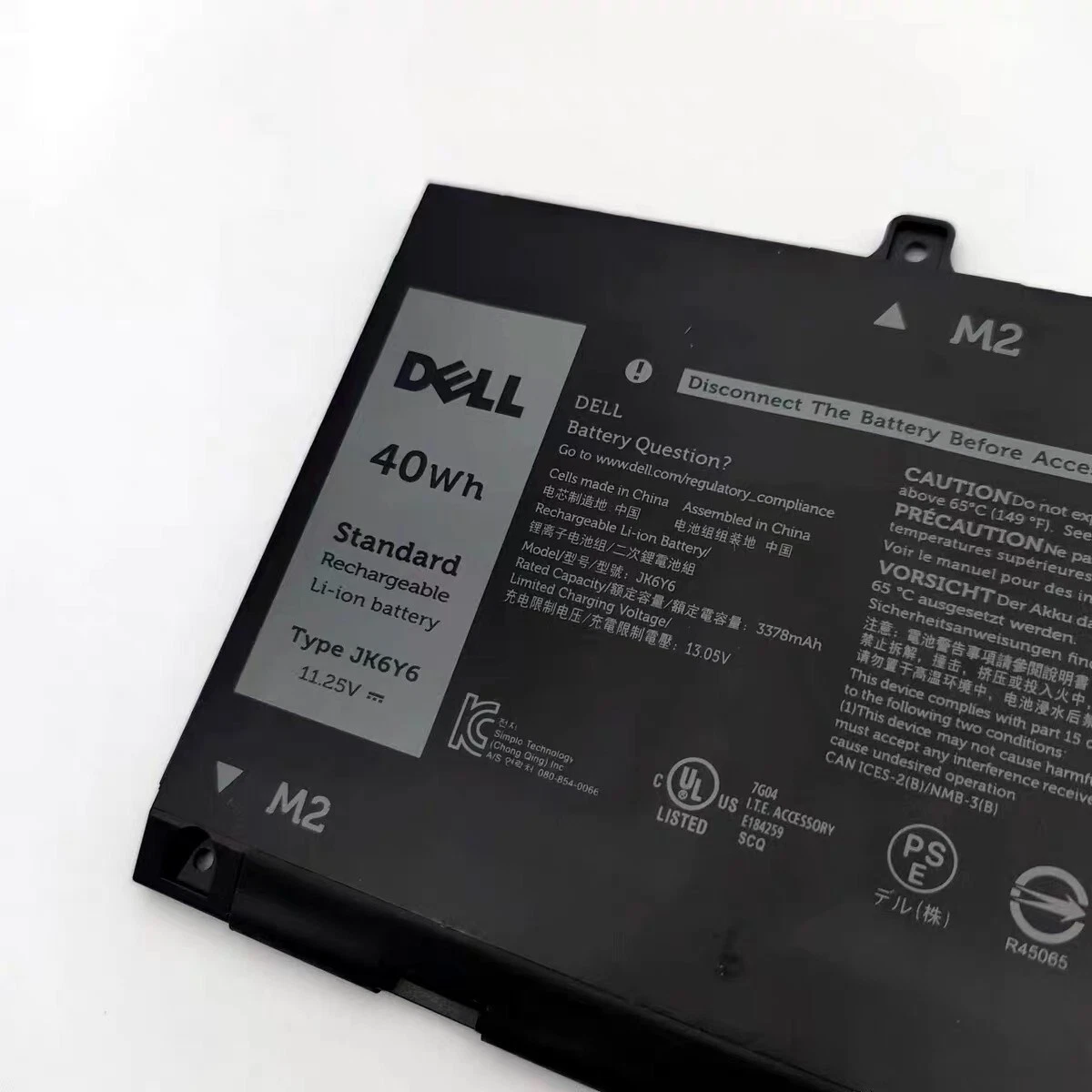 JK6Y6 Battery For Dell Inspiron 5301 5401 5402 5408 5501 5502 5508 40Wh thumbnail