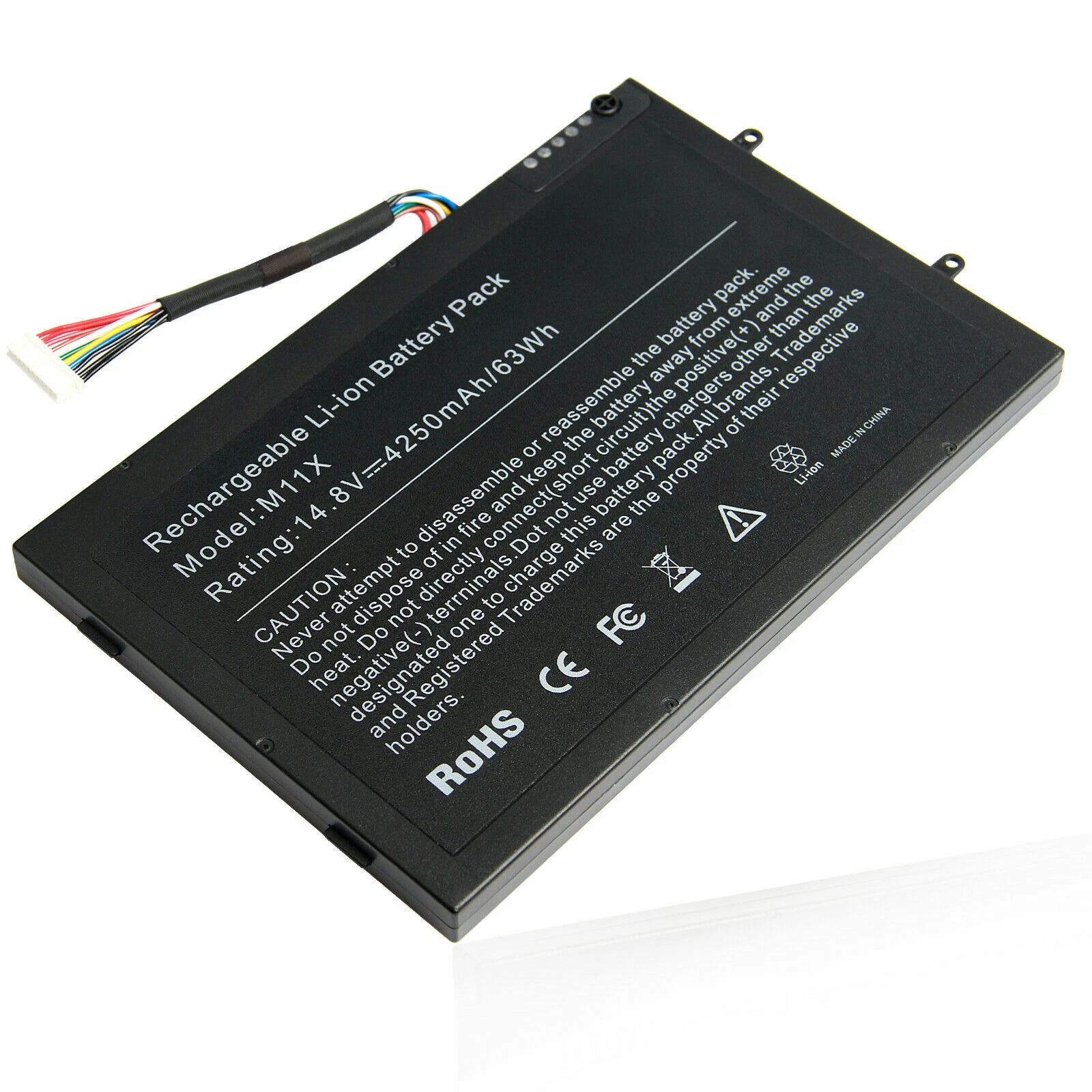 Dell Alienware M11X, M11X R1, M11X R2, M11X R3, M14X, 8P6X6, P06T, PT6V8, T7YJR Laptop Battery, 14.8 V 4260mAh/63Wh thumbnail
