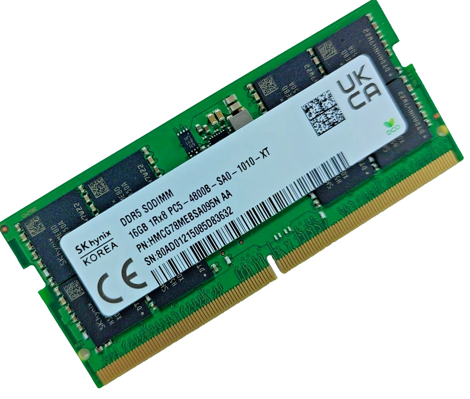 SK Hynix 16GB DDR5 5600MHz 1RX8 Laptop SODIMM RAM 1Rx8 PC5-5600B HMCG78AGBSA092N thumbnail