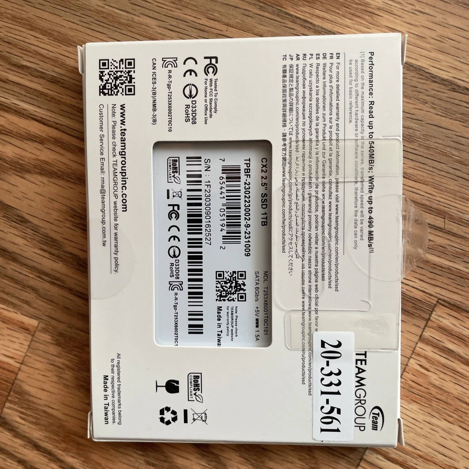 TEAMGROUP CX2 1TB 2.5" SATA 6Gb/s Internal SSD thumbnail