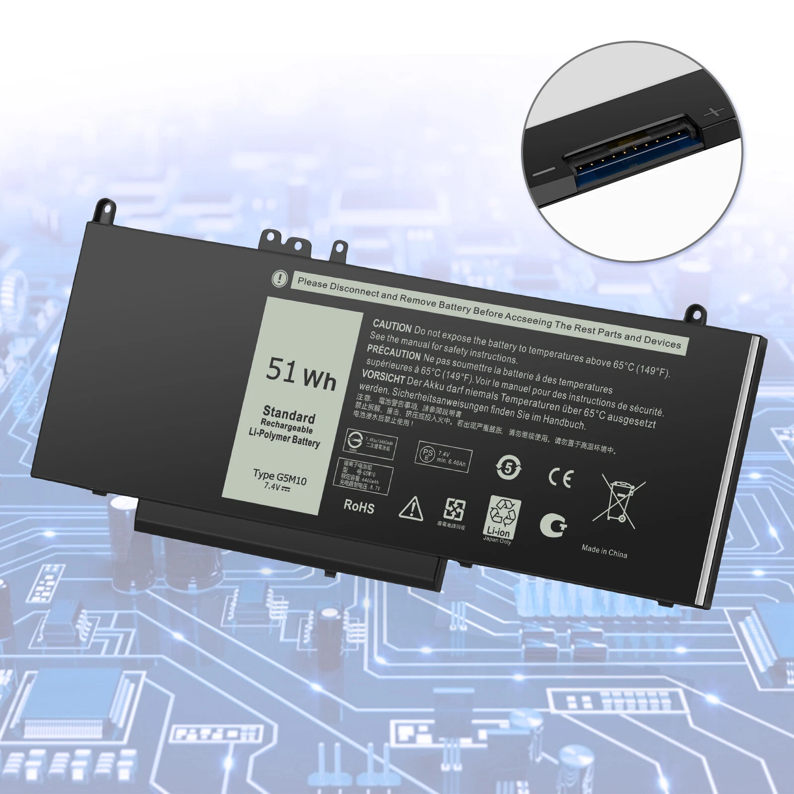 G5M10 Battery for Dell Latitude E5450 E5550 Notebook 15.6 Replace 8V5GX 0WYJC2 thumbnail