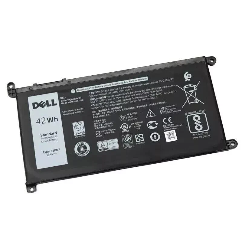 Dell Chromebook 3100 3180 3189 5190 3181 Battery 51KD7 YWD3C FY8XM thumbnail