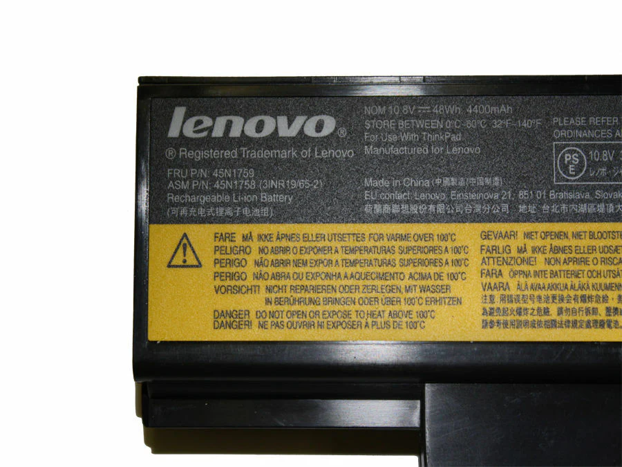 Lenovo Thinkpad E550, E550c, E555 Series, 76+ 3INR19/65-2, 45N1758, 45N1759, 45N1760 Laptop Battery, 10.8V 4100mAh/48Wh thumbnail