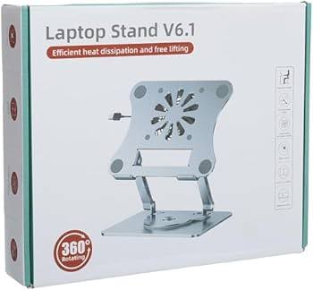 Laptop Stand, 360° Rotating Foldable Adjustable Computer Stand for 8 to 17