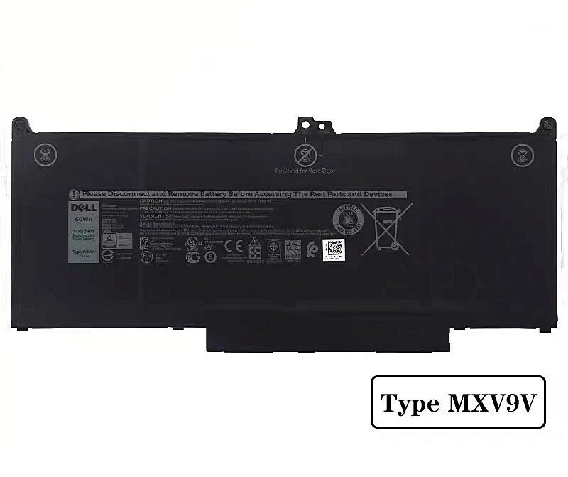 Dell Latitude 5300 5310 (2-in-1) 7300 7400 60Wh 7.6V Laptop Battery MXV9V