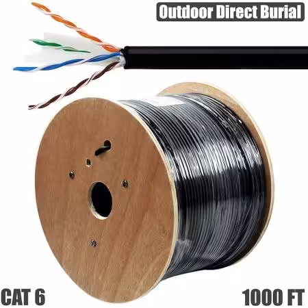 Outdoor network cable drum of 305 metres